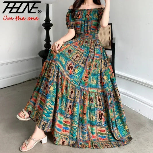 THHONE Vestidos Robe Maxi Long Dress