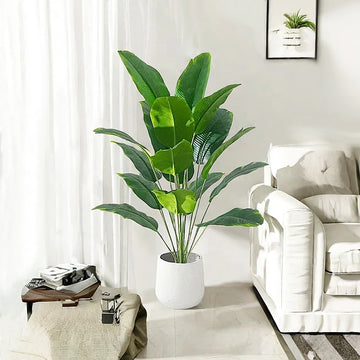 76cm Artificial Plants Banana Tree Fake Bird